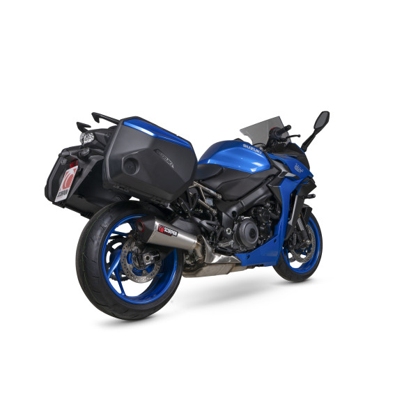 Scorpion Exhaust Suzuki GSX-S 1000 GT 2022 - 2023 Serket Taper Slip-on Brushed Stainless Steel Sleeve